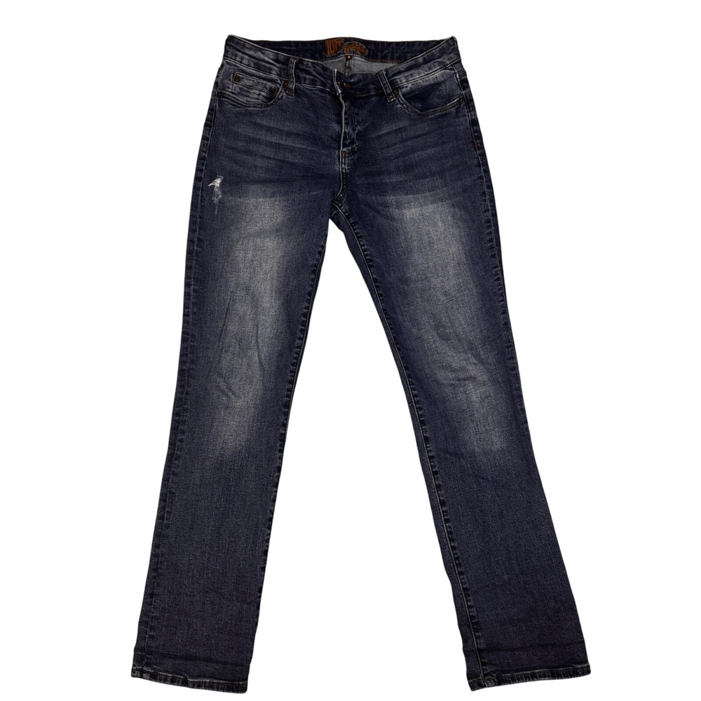 Kut from the Kloth Straight Leg Jeans Dark Wash Blue Denim Womens Size 8